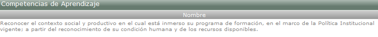 Listado de competencias