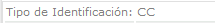 Tipo de Identificación