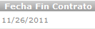 Fecha Final del Contrato