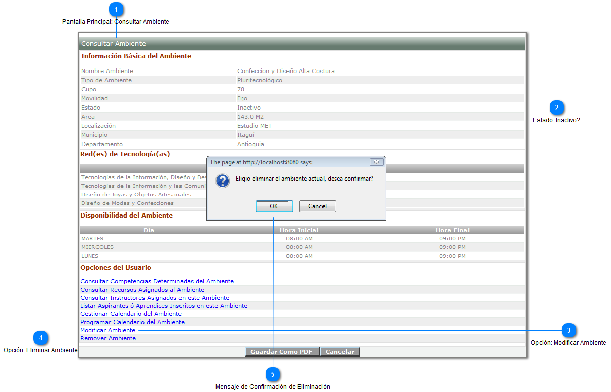 Remover Ambiente Desde Consulta