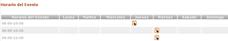 horario