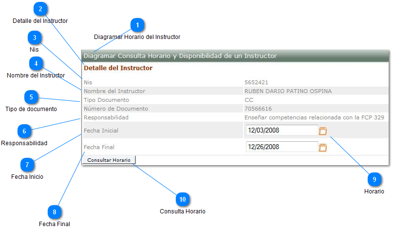 Detalle Instructor
