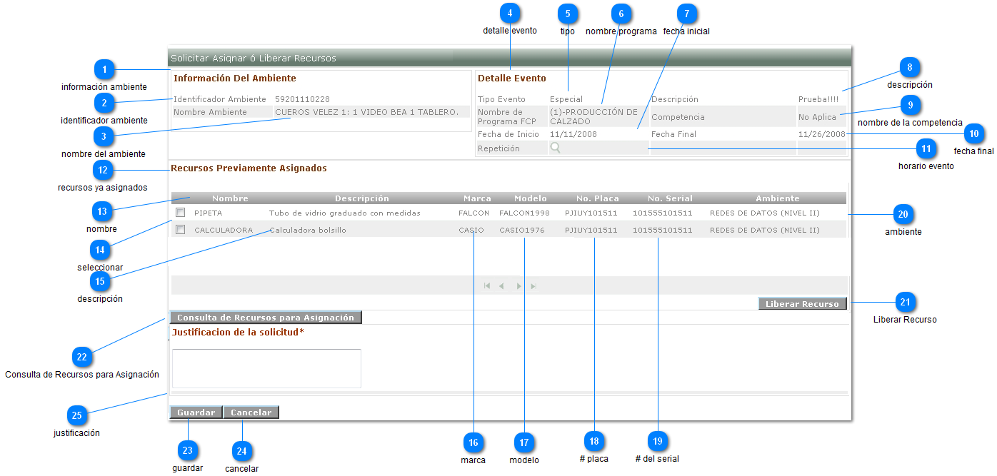 Solicitar Asignar Liberar Recursos -guardar