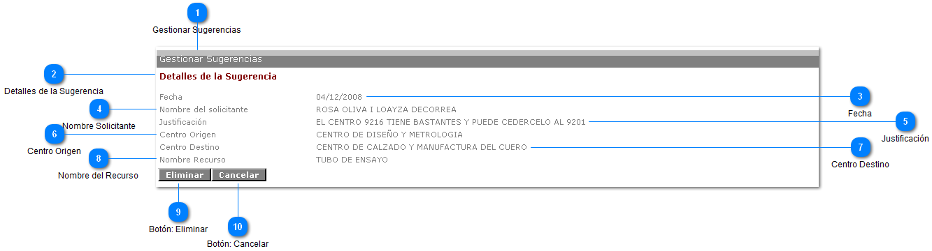 Detalle Sugerencia Traslado