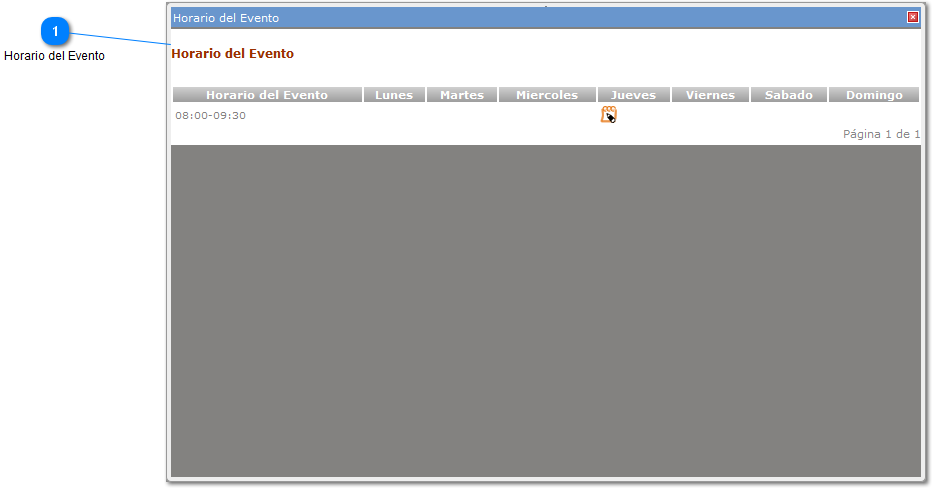 Horario Evento