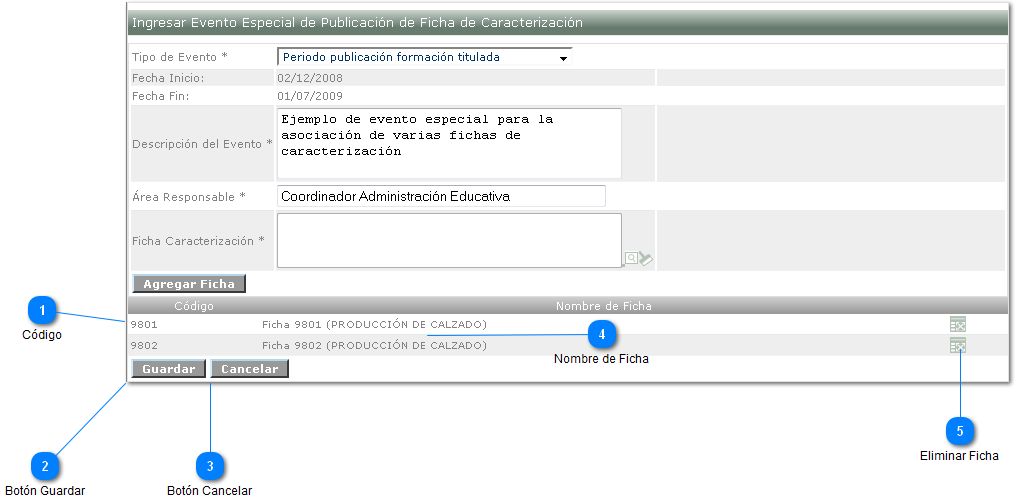 Formulario - Paso 2: Almacenar Evento