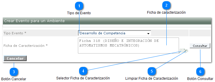Formulario - Paso 2: Selección Ficha de Caracterización