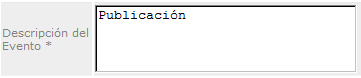 Descripción del Evento