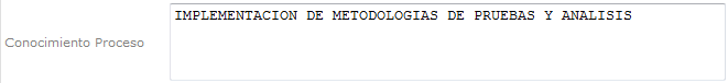 Conocimiento Proceso
