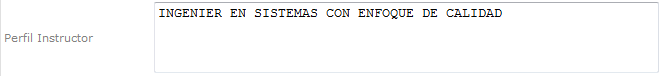 Perfil Instructor