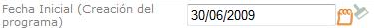 Fecha de inicio