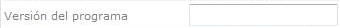 Versión del programa