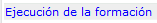 Reporte Ejecución de la Formación